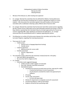 Undergraduate Academic Policies Committee February 26, 2015 Meeting Minutes