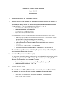 Undergraduate Academic Policies Committee March 12, 2015 Meeting Minutes