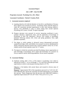 Assessment Report July 1, 2007 – June 30, 2008