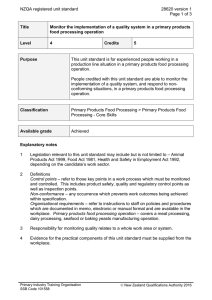 NZQA registered unit standard 28620 version 1  Page 1 of 3