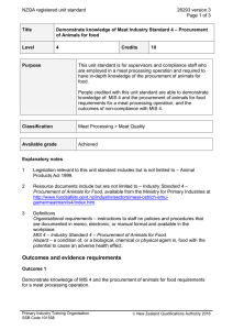 NZQA registered unit standard 26293 version 3  Page 1 of 3
