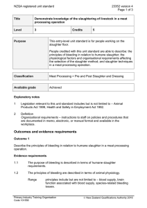 NZQA registered unit standard 23352 version 4  Page 1 of 3