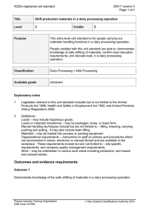 NZQA registered unit standard 20017 version 5  Page 1 of 4