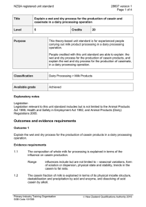 NZQA registered unit standard 28607 version 1  Page 1 of 4