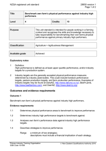 NZQA registered unit standard 28850 version 1  Page 1 of 2