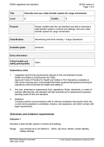 NZQA registered unit standard 20164 version 4  Page 1 of 3
