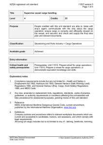 NZQA registered unit standard 11507 version 5  Page 1 of 4