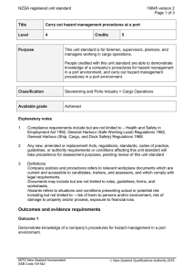 NZQA registered unit standard 19845 version 2  Page 1 of 3