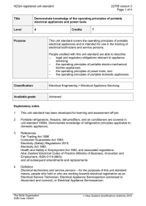 NZQA registered unit standard 22766 version 3  Page 1 of 4
