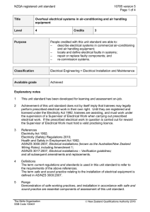 NZQA registered unit standard 10785 version 5  Page 1 of 4