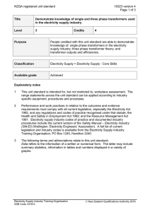 NZQA registered unit standard 19323 version 4  Page 1 of 3