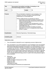 NZQA registered unit standard 22739 version 3  Page 1 of 4