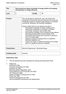 NZQA registered unit standard 25633 version 3  Page 1 of 4