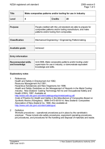 NZQA registered unit standard 2369 version 6  Page 1 of 3