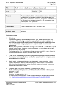 NZQA registered unit standard 22026 version 2  Page 1 of 4