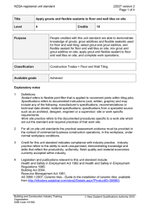 NZQA registered unit standard 22027 version 2  Page 1 of 4