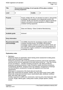 NZQA registered unit standard 23064 version 2  Page 1 of 4