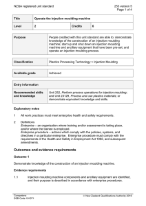 NZQA registered unit standard 253 version 5  Page 1 of 4