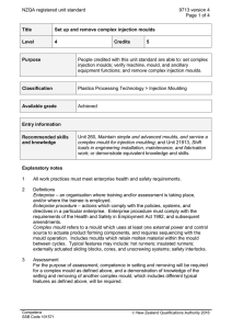 NZQA registered unit standard 9713 version 4  Page 1 of 4