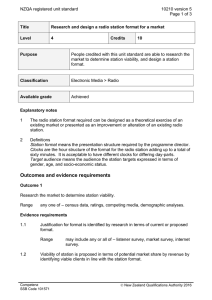 NZQA registered unit standard 10210 version 5  Page 1 of 3