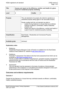 NZQA registered unit standard 27493 version 2  Page 1 of 3