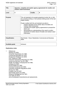 NZQA registered unit standard 26151 version 2  Page 1 of 5