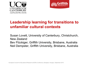 Leadership learning for transitions to unfamiliar cultural contexts