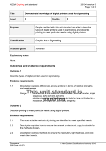NZQA unit standard 20194 version 5
