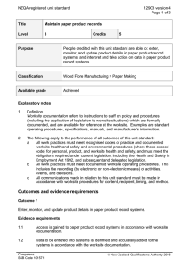 NZQA registered unit standard 12903 version 4  Page 1 of 3