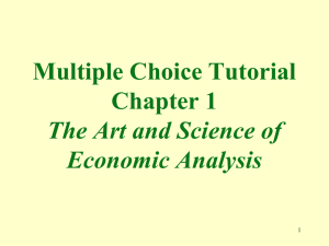 The Art and Science of Economics Analysis