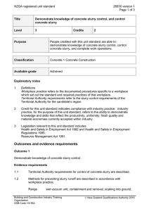 NZQA registered unit standard 26830 version 1  Page 1 of 3