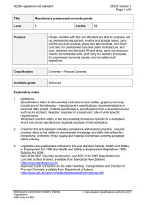 NZQA registered unit standard 26528 version 1  Page 1 of 6