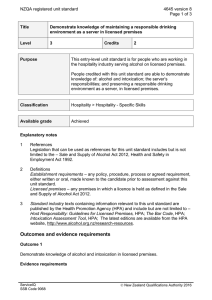 NZQA registered unit standard 4645 version 8  Page 1 of 3