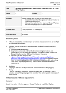 NZQA registered unit standard 20260 version 3  Page 1 of 3