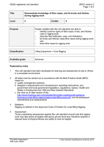NZQA registered unit standard 26351 version 2  Page 1 of 4