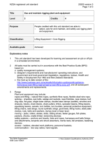 NZQA registered unit standard 20263 version 3  Page 1 of 3