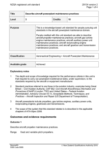NZQA registered unit standard 29134 version 2  Page 1 of 4