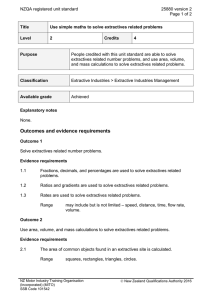 NZQA registered unit standard 25880 version 2  Page 1 of 2