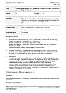 NZQA registered unit standard 28798 version 1  Page 1 of 3