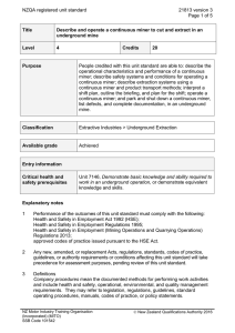 NZQA registered unit standard 21813 version 3  Page 1 of 5