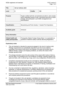 NZQA registered unit standard 11521 version 5  Page 1 of 4