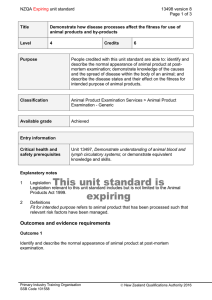 NZQA unit standard 13498 version 8