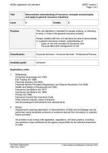 NZQA registered unit standard 28367 version 1  Page 1 of 3