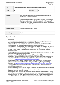 NZQA registered unit standard 28019 version 1  Page 1 of 4
