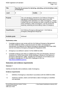 NZQA registered unit standard 26608 version 2  Page 1 of 4
