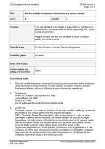 NZQA registered unit standard 25306 version 2  Page 1 of 3