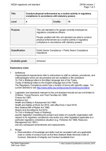 NZQA registered unit standard 29194 version 1  Page 1 of 3