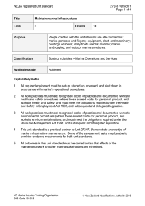 NZQA registered unit standard 27248 version 1  Page 1 of 4
