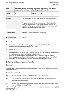 NZQA registered unit standard 25130 version 2  Page 1 of 3