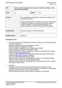 NZQA registered unit standard 21180 version 3  Page 1 of 3